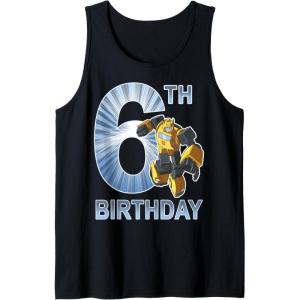 imageTransformers Bumblebee 6th Birthday Vintage Tank TopBlack