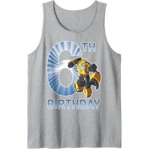 imageTransformers Bumblebee 6th Birthday Vintage Tank TopHeather Grey