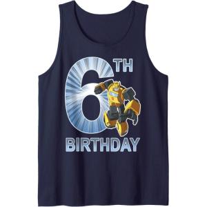 imageTransformers Bumblebee 6th Birthday Vintage Tank TopNavy Blue