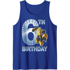 imageTransformers Bumblebee 6th Birthday Vintage Tank TopRoyal Blue