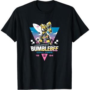 imageTransformers Bumblebee Chill Vibes Portrait TShirtBlack