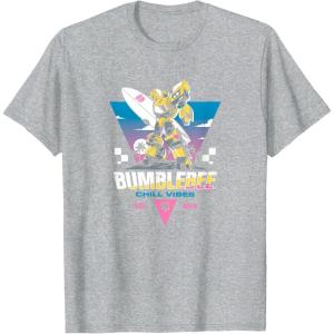 imageTransformers Bumblebee Chill Vibes Portrait TShirtHeather Grey