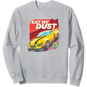 imageTransformers Bumblebee Eat My Dust 84 Portrait SweatshirtHeather Grey