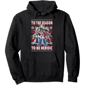 imageTransformers Christmas Autobots Heroic Season Ugly Sweater Pullover HoodieBlack