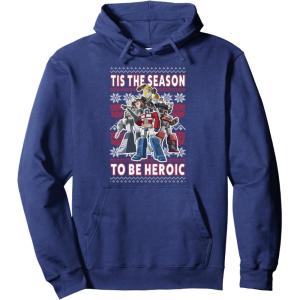 imageTransformers Christmas Autobots Heroic Season Ugly Sweater Pullover HoodieNavy Blue