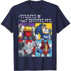imageTransformers Decepticon Retro Vintage Color Box Panels TShirtNavy Blue