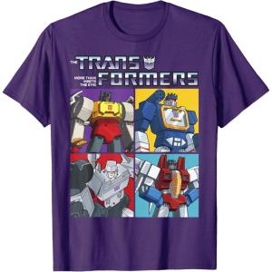imageTransformers Decepticon Retro Vintage Color Box Panels TShirtPurple