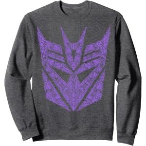 imageTransformers Decepticons Purple Icon Filled Logo SweatshirtDark Heather Grey
