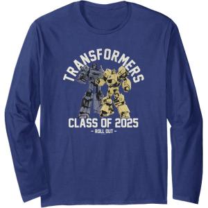 imageTransformers Graduation Class Of 2025 Roll Out Long Sleeve TShirtNavy Blue