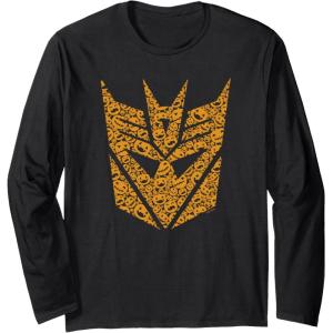 imageTransformers Halloween Decepticon Pumpkin Filled Mask Long Sleeve TShirtBlack