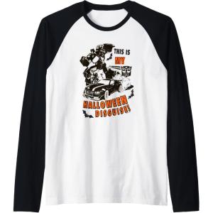 imageTransformers Halloween This Is My Halloween Disguise Raglan Baseball TeeBlackWhite