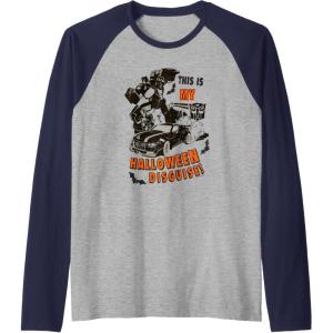 imageTransformers Halloween This Is My Halloween Disguise Raglan Baseball TeeNavy BlueAthletic Heather