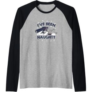 imageTransformers Megatron Ive Been Naughty Portrait Raglan Baseball TeeBlackAthletic Heather