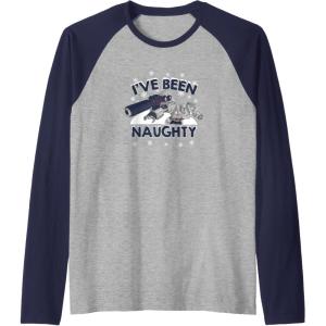 imageTransformers Megatron Ive Been Naughty Portrait Raglan Baseball TeeNavy BlueAthletic Heather