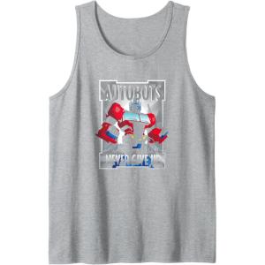 imageTransformers Optimus Prime Autobots Never Give Up Tank TopHeather Grey