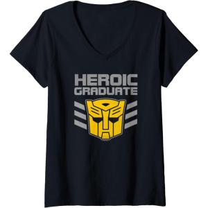 imageTransformers Optimus Prime Heroic Graduate VNeck TShirtBlack