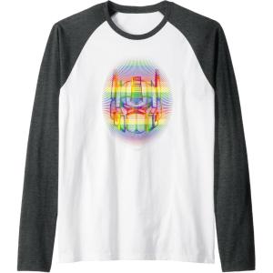imageTransformers Pride Rainbow Transformer Graphic Egg Raglan Baseball TeeDark Heather GreyWhite