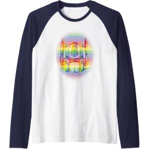 imageTransformers Pride Rainbow Transformer Graphic Egg Raglan Baseball TeeNavy BlueWhite