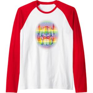 imageTransformers Pride Rainbow Transformer Graphic Egg Raglan Baseball TeeRedWhite