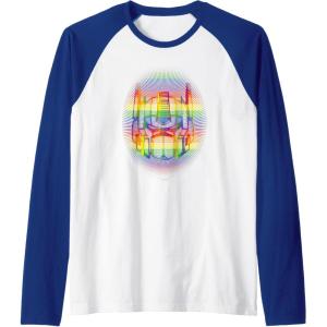 imageTransformers Pride Rainbow Transformer Graphic Egg Raglan Baseball TeeRoyal BlueWhite