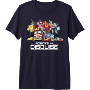 imageTransformers Robots In Disguise Vintage Retro Autobots Group Premium Triblend TShirtNavy Blue