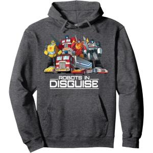 imageTransformers Robots In Disguise Vintage Retro Autobots Group Pullover HoodieDark Heather Grey