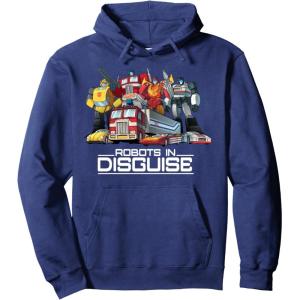 imageTransformers Robots In Disguise Vintage Retro Autobots Group Pullover HoodieNavy Blue