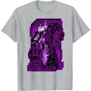 imageTransformers War for Cybertron Megatron Portrait TShirt SmallHeather Grey
