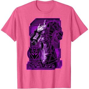 imageTransformers War for Cybertron Megatron Portrait TShirt SmallPink Heather