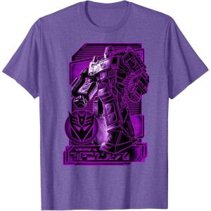 imageTransformers War for Cybertron Megatron Portrait TShirt SmallPurple Heather