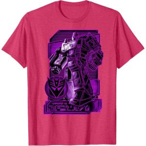 imageTransformers War for Cybertron Megatron Portrait TShirt SmallRed Heather
