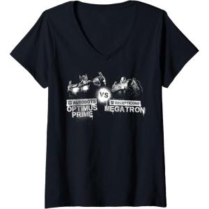 imageTransformers War for Cybertron Optimus Prime Vs Megatron VNeck TShirtBlack