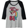 imageTransformers Autobots Retro Roll Out 84 Rainbow Stripe Raglan Baseball TeeBlackAthletic Heather