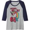 imageTransformers Autobots Retro Roll Out 84 Rainbow Stripe Raglan Baseball TeeNavy BlueAthletic Heather