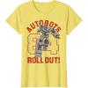 imageTransformers Autobots Roll Out 84 Vintage Collegiate TShirtLemon Yellow