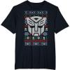 imageTransformers Christmas Autobots Retro Ugly Sweater Style TShirtBlack