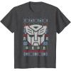 imageTransformers Christmas Autobots Retro Ugly Sweater Style TShirtDark Heather Grey