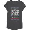 imageTransformers Christmas Autobots Retro Ugly Sweater Style TShirtDark Heather Grey
