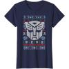 imageTransformers Christmas Autobots Retro Ugly Sweater Style TShirtNavy Blue