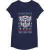 imageTransformers Christmas Autobots Retro Ugly Sweater Style TShirtNavy Blue
