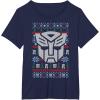 imageTransformers Christmas Autobots Retro Ugly Sweater Style TShirtNavy Blue