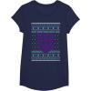 imageTransformers Christmas Retro Decepticon Ugly Sweater Style TShirtNavy Blue