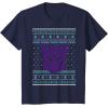 imageTransformers Christmas Retro Decepticon Ugly Sweater Style TShirtNavy Blue