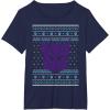 imageTransformers Christmas Retro Decepticon Ugly Sweater Style TShirtNavy Blue