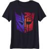 imageTransformers Decepticon Autobot Distressed Split Logo Premium Triblend TShirtNavy Blue