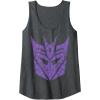imageTransformers Decepticons Purple Icon Filled Logo Tank TopDark Heather Grey