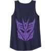 imageTransformers Decepticons Purple Icon Filled Logo Tank TopNavy Blue