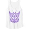 imageTransformers Decepticons Purple Icon Filled Logo Tank TopWhite