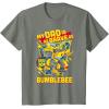 imageTransformers Fathers Day Bumblebee My Dad is Brave TShirtOlive Heather