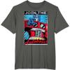 imageTransformers Optimus Prime Join The Autobots Retro Poster TShirt SmallAsphalt Grey